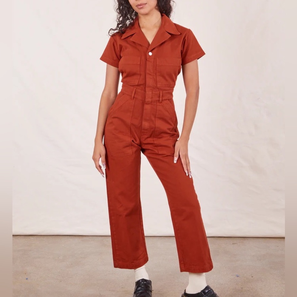 Big Bud Press Short Sleeve Jumpsuit in Paprika